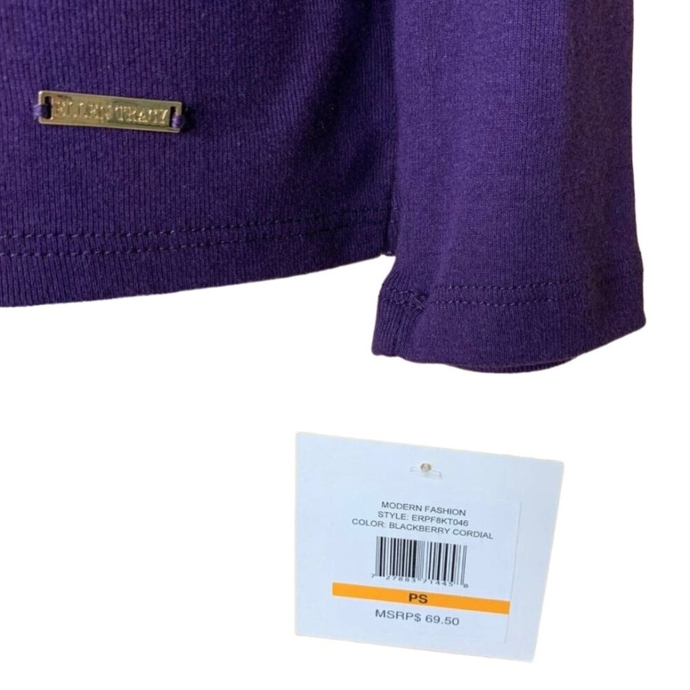 Ellen Tracy Women's Crew Neck Long Sleeve Sweaters Blackberry Size S Petite - Picture 6 of 10